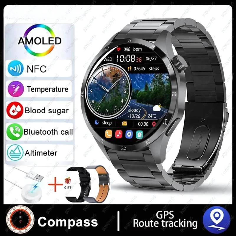 2025 New GT4 Pro Blood Sugar Monitoring Smartwatch - GPS tracker