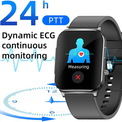 ZW03 PTT Dynamic ECG Blood Glucose Heart Rate Blood Pressure Monitoring Smart Watch