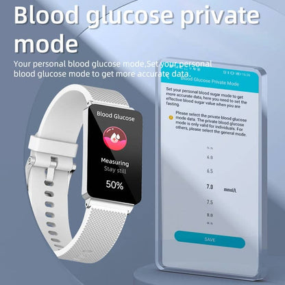 ZW80 One-click Blood Glucose Blood Pressure Sleep Heart Rate  Measurement Sports Smart Bracelet