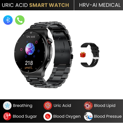 2025 New Laser Treatment Smart Watch - Blood Sugar - Lipid and Uric Acid Medical Grade ECG+PPG Health Monitoring