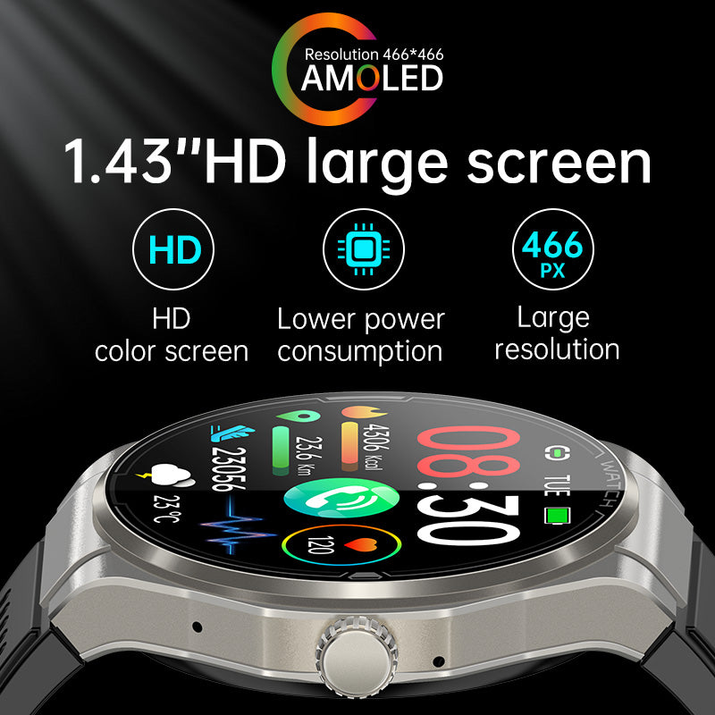 ZWA2 AMOLED HD Screen Health Smart Watch ECG Uric ACID Blood Lipid Bluetooth Call