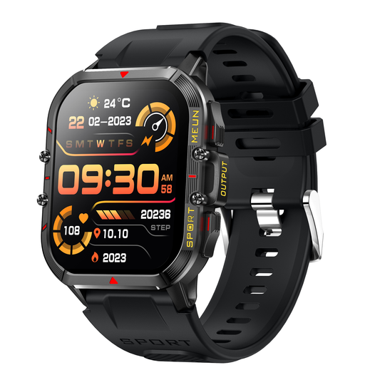 ZW56 Military Health Smart Watch Heart Rate Monitor Outdoor 100+Sports Modes