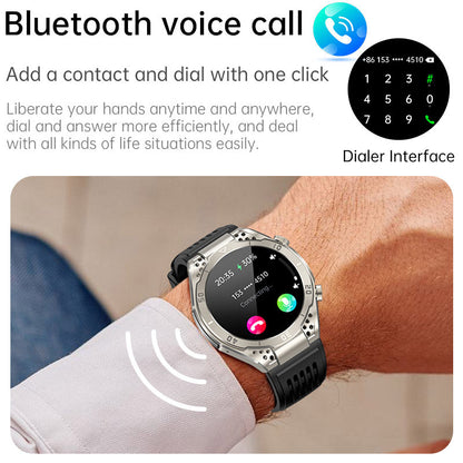 ZWA1 AMOLED Business Health Blood Pressure Oxygen Uric Acid Smartwatch ECG Heart Rate Voice Assistant