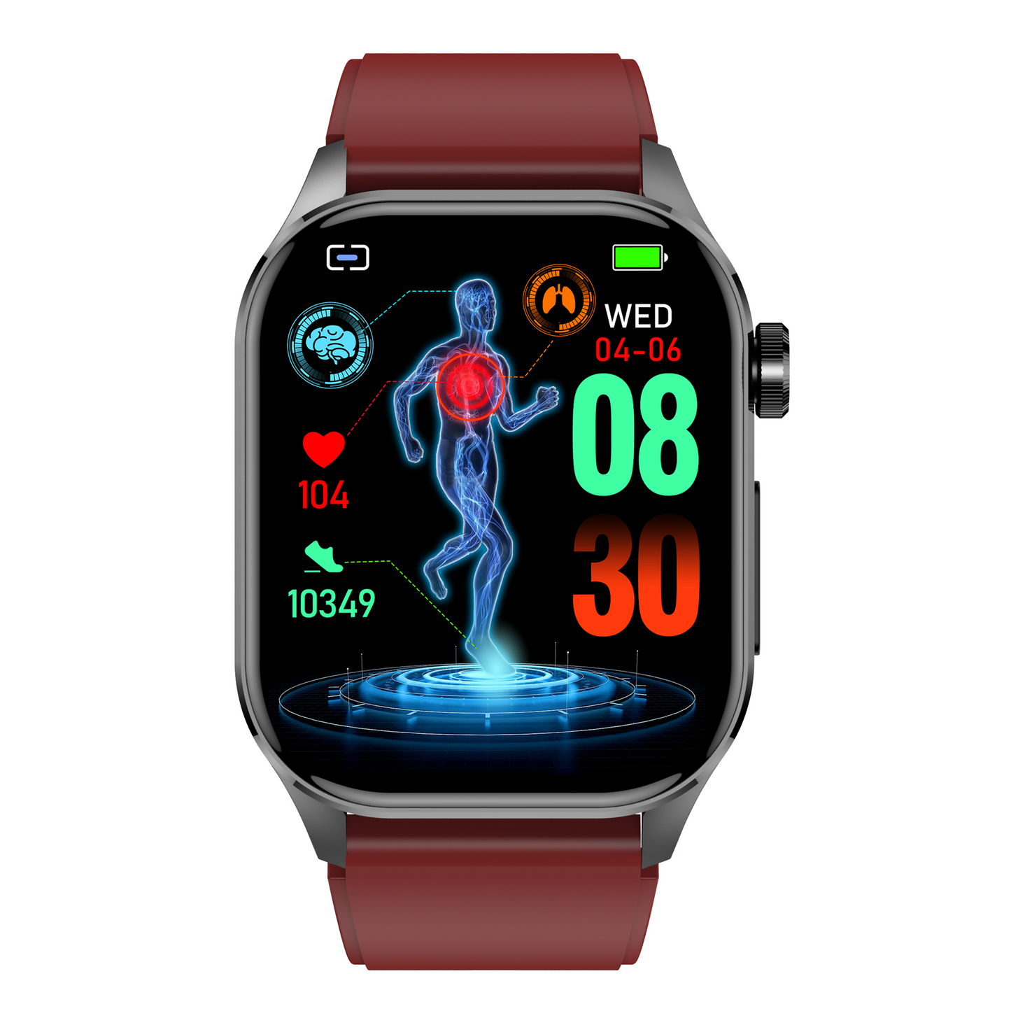 ZW58 Health Management Body Composition ECG Blood Pressure Oxygen Sleep SOS Emergency Call Smart Watch