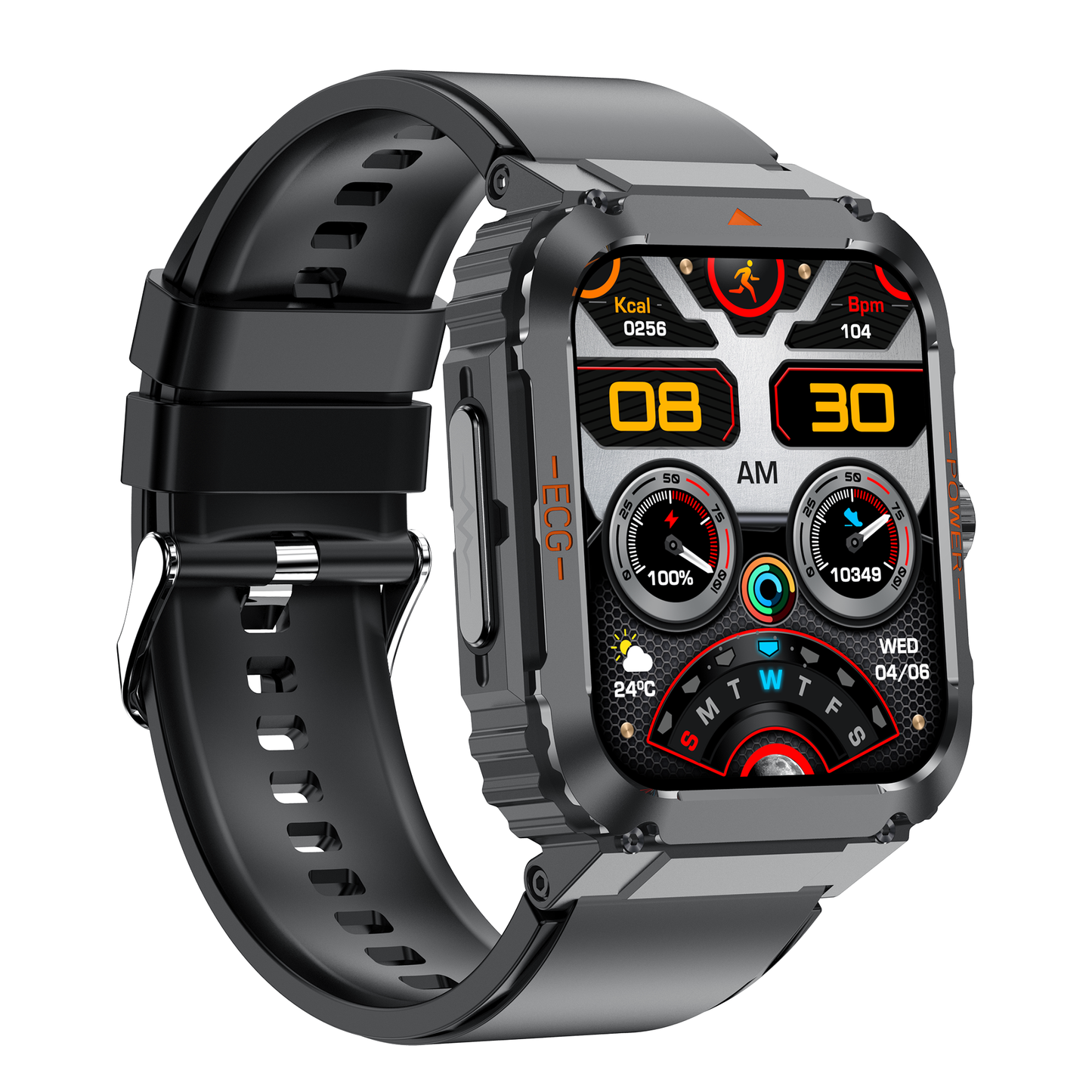 ZW55 Sporty Health Watch 1.92" with ECG/EKG Bluetooth Call 100+ Sports Modes