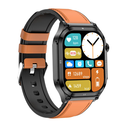 ZW49 Outdoor ECG Health Smart Watch Blood Oxygen Pressure AMOLED HD Screen Bluetooth Calling SOS Emergency Call