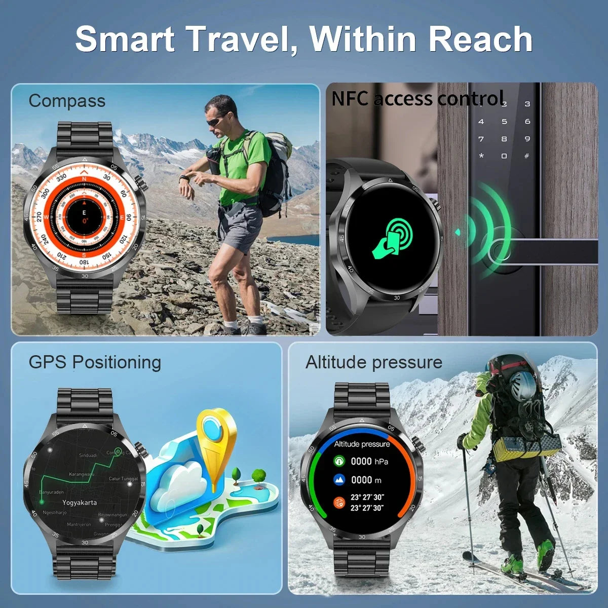 2025 New GT4 Pro Blood Sugar Monitoring Smartwatch - GPS tracker