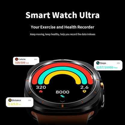 2025 New For Galaxy W7 Ultra AMOLED Smart Watch Men Blood Glucose Heart Rate Bluetooth Call NFC GPS Tracker Men Smart Watch