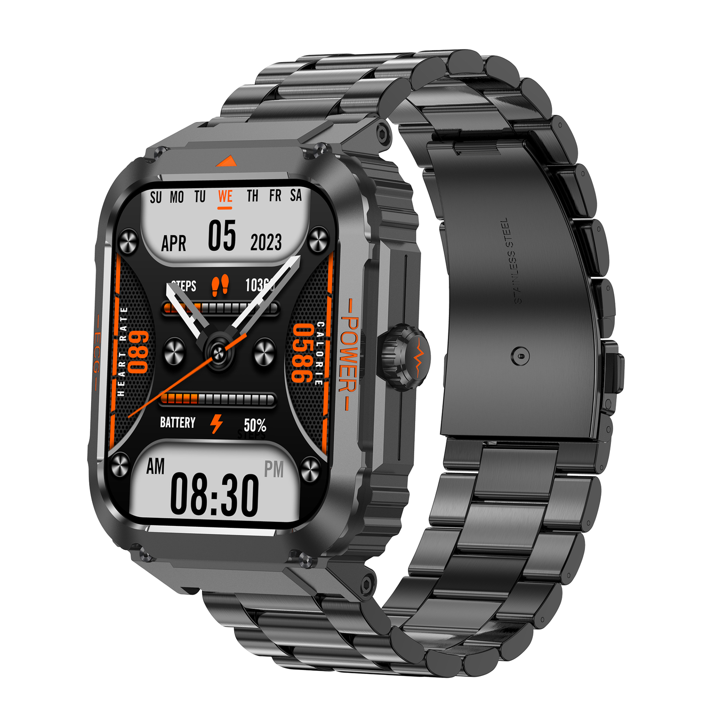 ZW55 Sporty Health Watch 1.92" with ECG/EKG Bluetooth Call 100+ Sports Modes